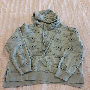 Star Wars Olive Green Baby Yoda Hoodie
